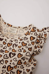 Girl Baby Floral Pattern Short Sleeve Dress