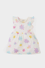 Girl Baby Floral Pattern Short Sleeve Dress