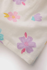 Girl Baby Floral Pattern Short Sleeve Dress