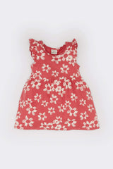 Girl Baby Floral Pattern Short Sleeve Dress
