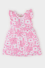 Girl Baby Floral Pattern Short Sleeve Dress