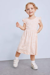 Girl Baby Floral Pattern Short Sleeve Dress
