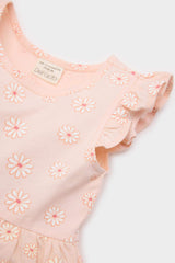 Girl Baby Floral Pattern Short Sleeve Dress