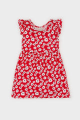 Girl Baby Floral Pattern Short Sleeve Dress
