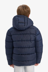 Boys Waterproof Hooded Zippered Puffer Jacket