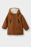 Baby Boy Waterproof Hooded Plush Lining Coat