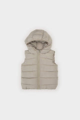 Baby Boy School Waterproof Hooded Zippered Taffeta Puffer Vest