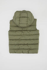 Baby Boy School Waterproof Hooded Zippered Taffeta Puffer Vest