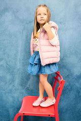 Baby Girl Hooded Puffer Vest