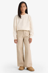 Girl Relax Fit Crew Neck Basic Plain School Sweatshirt