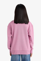 Girl Relax Fit Crew Neck Basic Plain School Sweatshirt