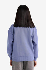 Girl Relax Fit Crew Neck Basic Plain School Sweatshirt