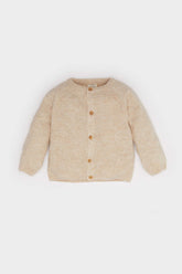 Baby Boy Crew Neck Buttoned Knit Cardigan