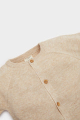 Baby Boy Crew Neck Buttoned Knit Cardigan