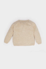 Baby Boy Crew Neck Buttoned Knit Cardigan