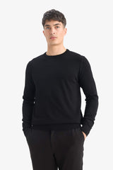 Regular Fit Crew Neck Basic Plain Premium Knitwear Sweater
