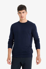 Regular Fit Crew Neck Basic Plain Premium Knitwear Sweater