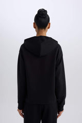 DeFactoFit Standard Fit Hooded Scuba Fabric Sports Sweatshirt