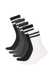 Men 5-Pack Cotton Long Socks