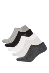 Men's Invisible 5 Pcs Cotton Sneaker Socks