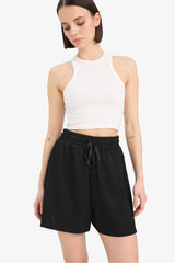 Loose Fit Crepe Shorts