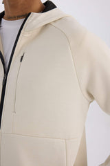 DeFactoFit Slim Fit Slim Cut Hooded Scuba Diving Fabric Zippered Sports Sweatshirt