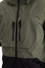 Ski Jacket, Water Repellent, Windproof, Hooded, Zippered, Glove Compartment, Ultra Protective.