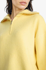 Oversize Loose Fit Polo Collar Half-Zip Knit Sweater