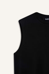 Regular Fit Crew Neck Basic Sleeveless T-Shirt