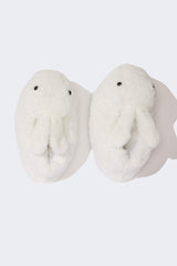 Girls Rabbit Themed Flat Sole Slippers