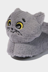 Girls Cat Themed Flat Sole Slippers
