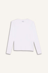 Girls Crew Neck Basic Plain Ribbed Camisole Long Sleeve School T-Shirt