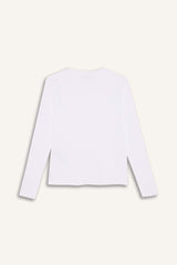 Girls Crew Neck Basic Plain Ribbed Camisole Long Sleeve School T-Shirt