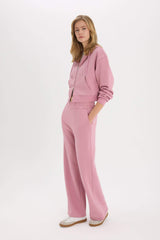 Elastic Waist Wide Leg Sweatpants