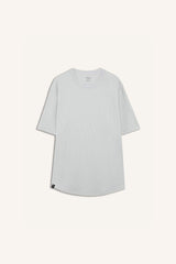 Boxy Fit Crew Neck Short Sleeve Basic Waffle T-Shirt