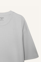 Boxy Fit Crew Neck Short Sleeve Basic Waffle T-Shirt