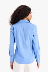 Slim Fit Shirt Collar Striped Long Sleeve Shirt