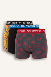 Regular Fit Patterned 3-Pack Boxer