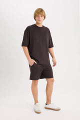 Loose Fit Crew Neck Heavy Fabric Basic T-Shirt