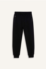 Boy Elastic Waist Leg Pique Basic Sweatpants