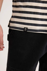 Boxy Fit Crew Neck Striped T-Shirt