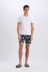 DeFactoFit Regular Fit Printed Flexible Textured Knee Length Sports Swim Shorts