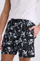 DeFactoFit Regular Fit Printed Flexible Textured Knee Length Sports Swim Shorts