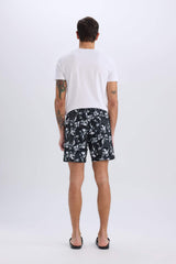 DeFactoFit Regular Fit Printed Flexible Textured Knee Length Sports Swim Shorts