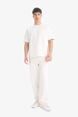 Oversize Loose Fit Crew Neck Heavy Fabric Basic Plain Short Sleeve Black T-Shirt