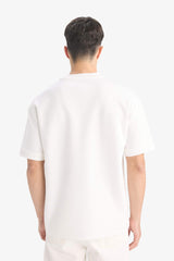 Oversize Loose Fit Crew Neck Heavy Fabric Basic Plain Short Sleeve Black T-Shirt