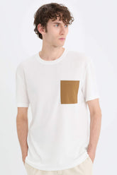 Regular Fit Crew Neck Pocket Short Sleeve T-Shirt