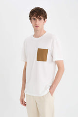 Regular Fit Crew Neck Pocket Short Sleeve T-Shirt