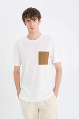 Regular Fit Crew Neck Pocket Short Sleeve T-Shirt