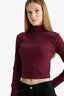 Fitted Turtleneck Ribbed Camisole Basic T-Shirt